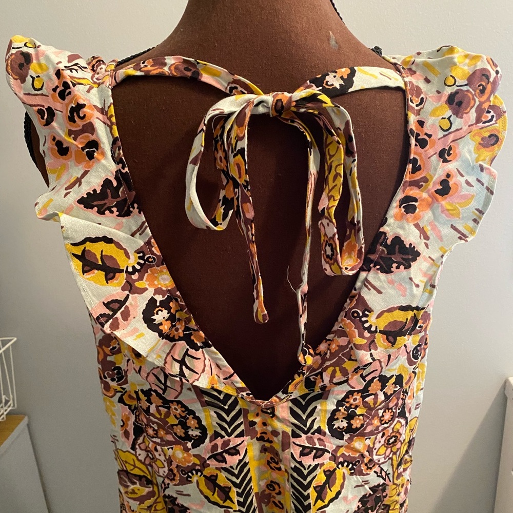FREE PEOPLE SUMMER IN TULUM LINEN TUNIC NWT SMALL CAN WEAR AS A DRESS 👗